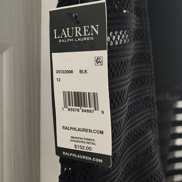 NWT Ralph Lauren Women's Ottoman Mesh Boatneck One Piece Swimsuit - Picture 7 of 7